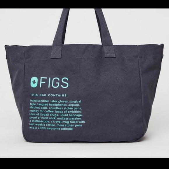 Figs Bags New Figs Grey Tote Bag Nursing Nurse Carry All Over The